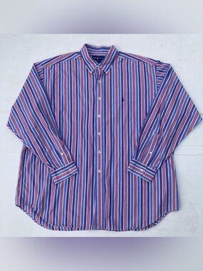 Vintage Polo Ralph Lauren Shirt Mens XXL Blaire Striped Multicolor Preppy Oxford